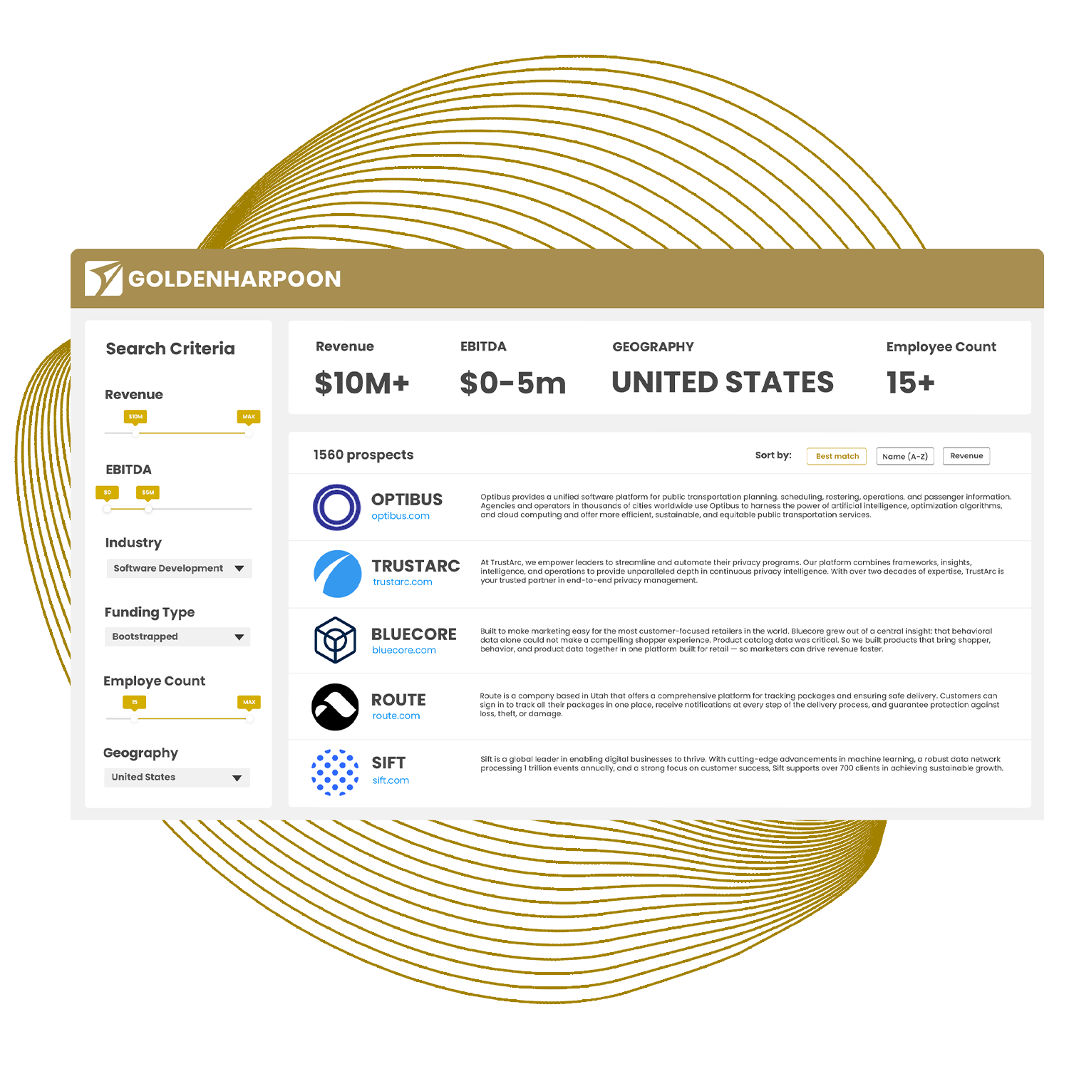 GoldenHarpoons database view